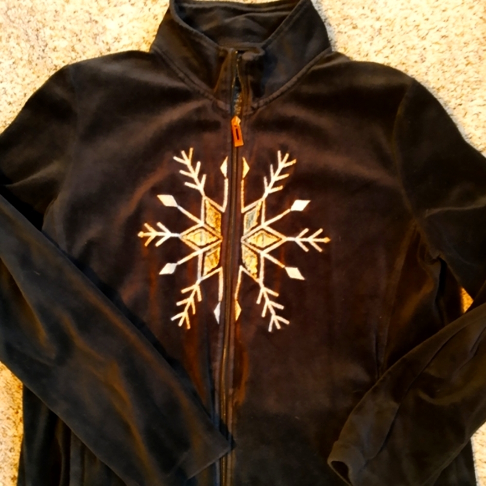 ❄️0nque Casuals/Velour Jacket/LET IT SNOW - Picture 4 of 5